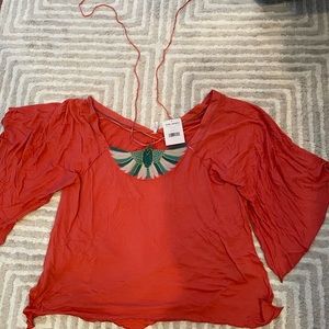 Free people tie neck top